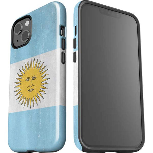 Argentina Flag Distressed iPhone 14 Plus Impact Case